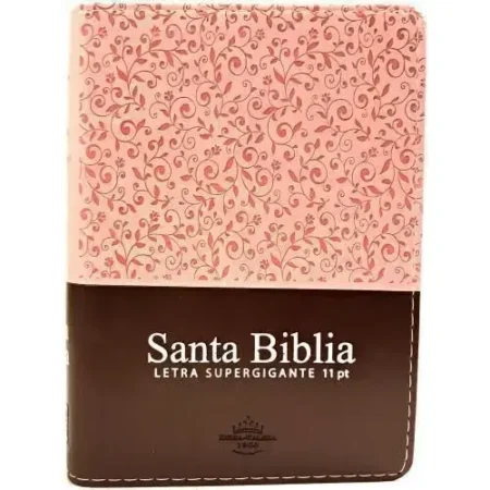 BIBLIA RVR046 ROSA MARRON L/SUPERGIGANTE