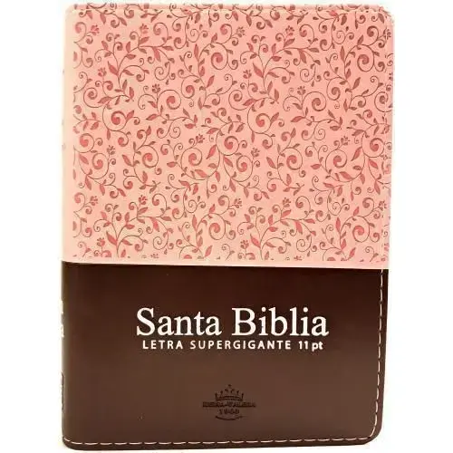 BIBLIA RVR046 ROSA MARRON L/SUPERGIGANTE