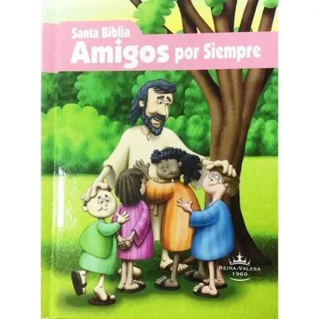 BIBLIA AMIGOS POR SIEMPRE RVR023 T/D ROSADO