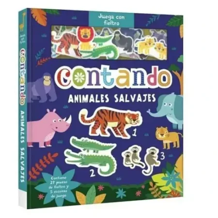 Jugando con Fieltro Contando Animales Salvajes