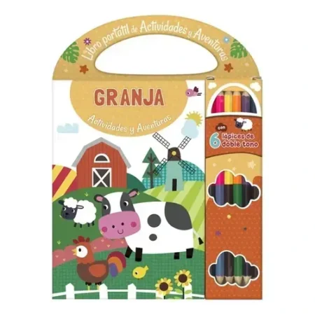 Libro Portatil de Actividades y Aventuras Granja