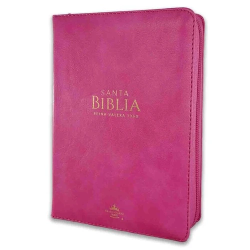Biblia RVR60 Compacta Fucsia Letra Grande con Cierre